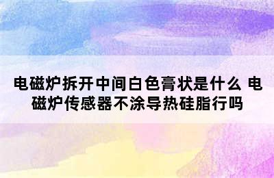 电磁炉拆开中间白色膏状是什么 电磁炉传感器不涂导热硅脂行吗